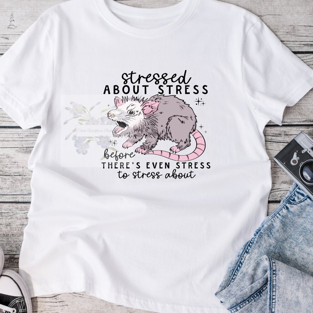 Stressed About Stress graphic tee shirt - Picture 1 of 1